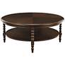 2_Philippe 42" Wide Brown Round Coffee Table