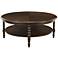 Philippe 42" Wide Brown Round Coffee Table
