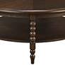 3_Philippe 42" Wide Brown Round Coffee Table more views