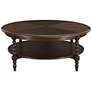 5_Philippe 42" Wide Brown Round Coffee Table more views
