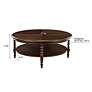 6_Philippe 42" Wide Brown Round Coffee Table more views