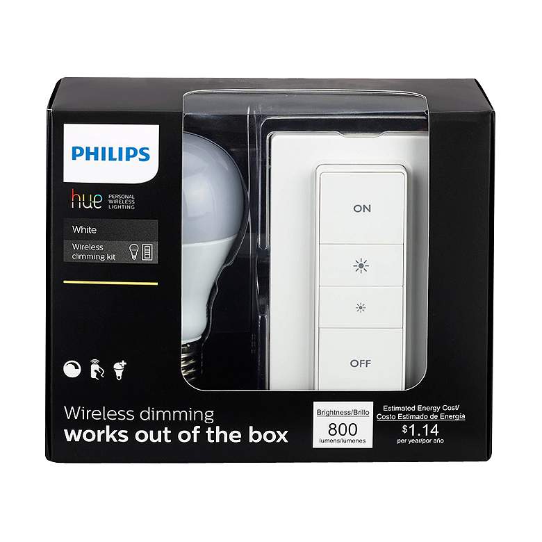 Image 1 Philips Wireless Dimming Kit with White A19 Bulb