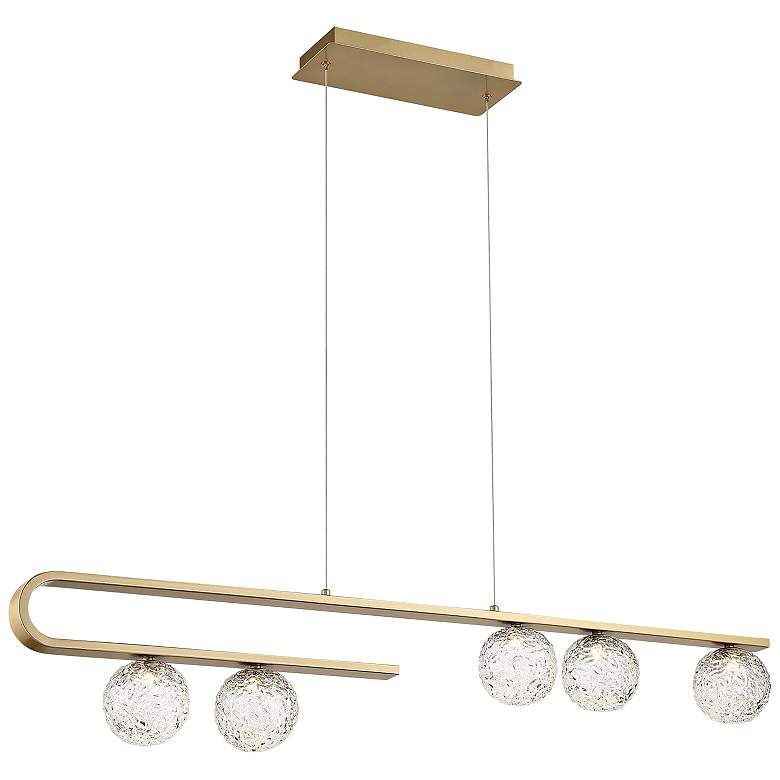 Image 3 Phillimore 44 1/2"W Brushed Gold 5-Light LED Island Pendant more views