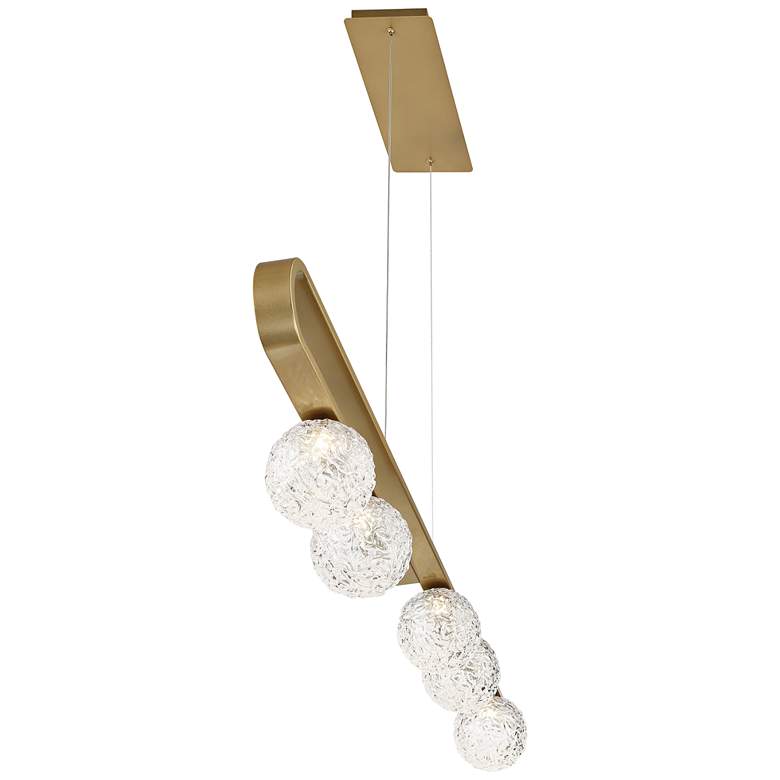 Image 4 Phillimore 44 1/2"W Brushed Gold 5-Light LED Island Pendant more views
