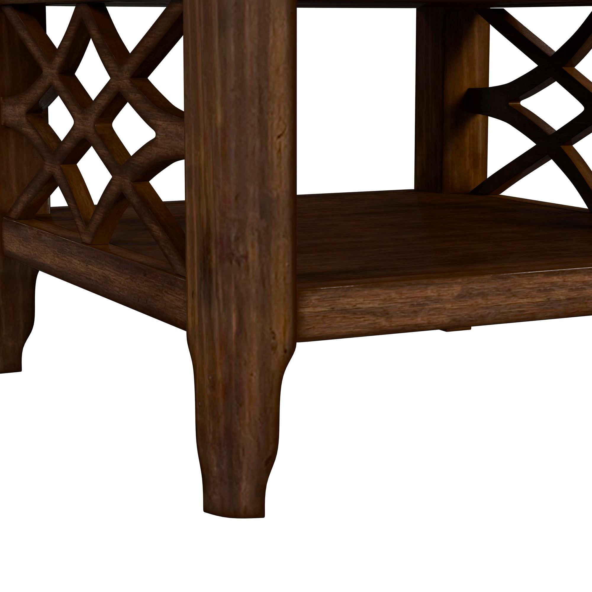 Image 4 Phillipe 24" Wide Cherry Wood 1-Drawer Square End Table more views