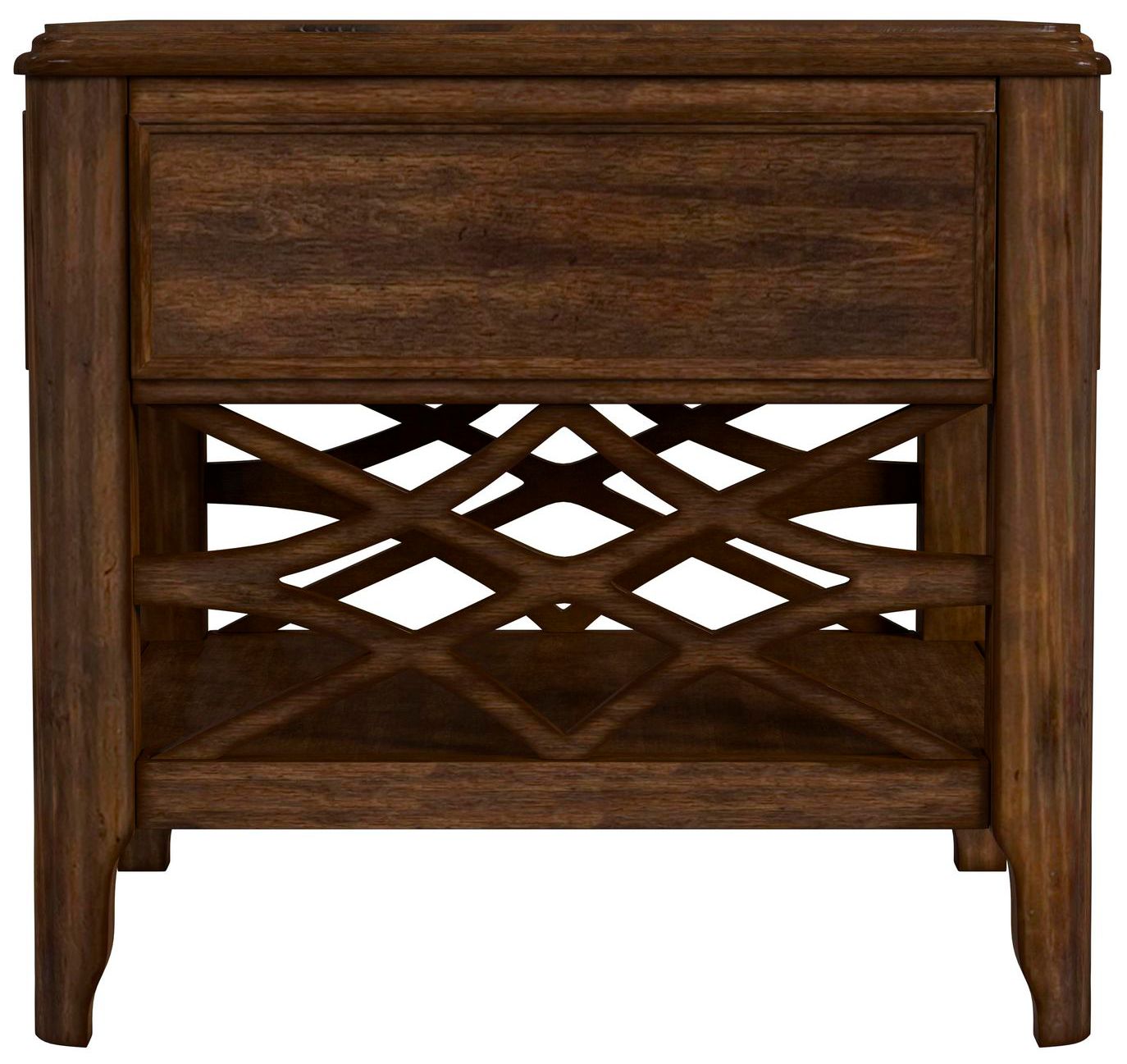 Image 5 Phillipe 24" Wide Cherry Wood 1-Drawer Square End Table more views