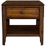 6_Phillipe 24" Wide Cherry Wood 1-Drawer Square End Table more views