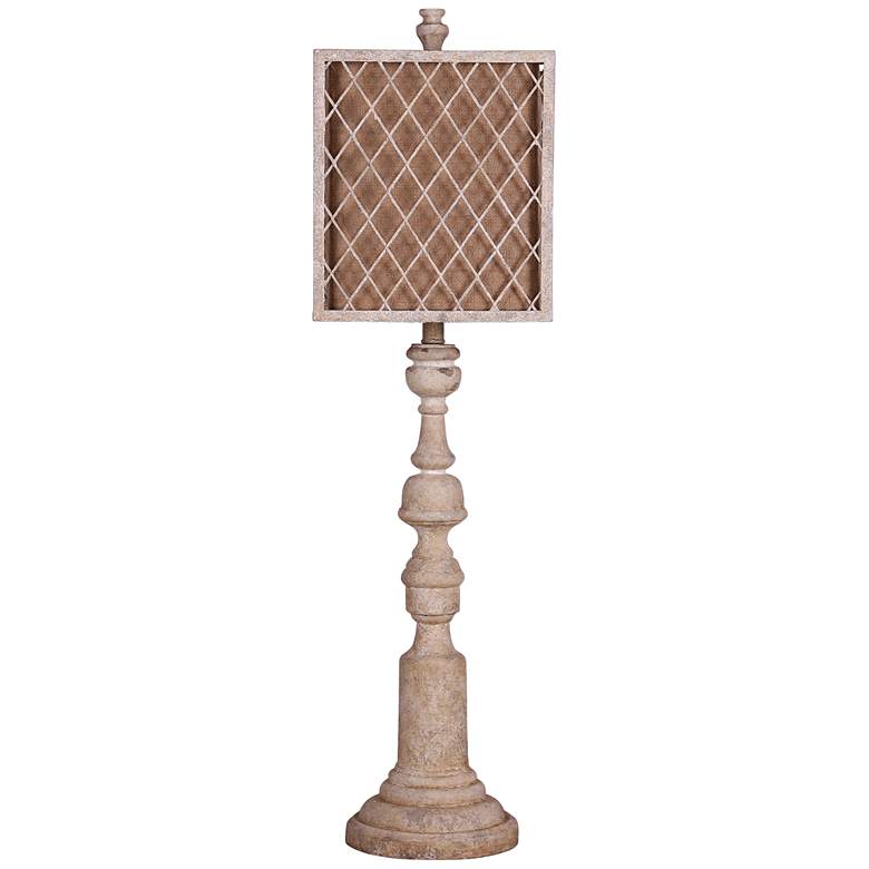 Image 1 Phillips Distressed White Buffet Table Lamp