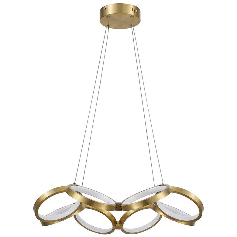 Image 1 Philo 25.75" Wide Aged Brass 64W Chandelier
