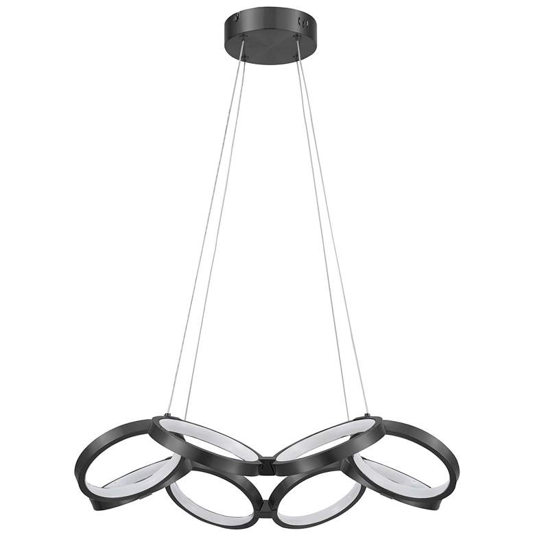 Image 1 Philo 25.75" Wide Matte Black 64W Chandelier
