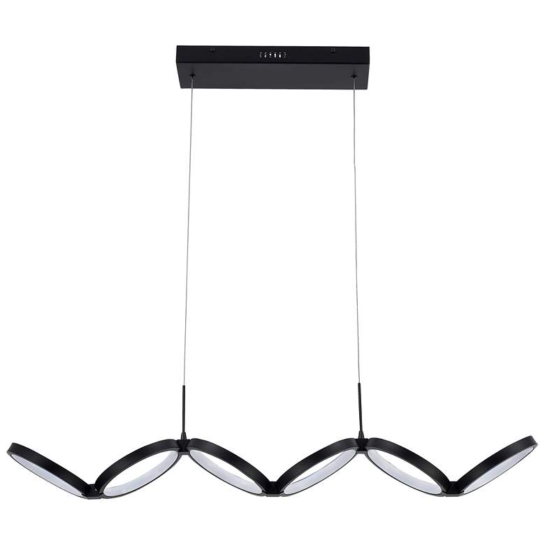 Image 1 Philo 39.75" Wide Horizontal Matte Black 50W LED Pendant
