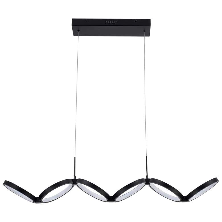 Image 1 Philo 39.75 inch Wide Horizontal Matte Black 50W LED Pendant