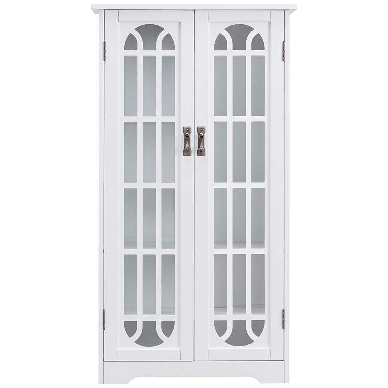 Image 4 Philomina 26 1/4" Wide White Wood 2-Door Display Cabinet more views