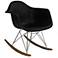 Phinnaeus Mid-Century Modern Black Rocker Lounge Chair