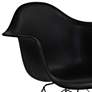 Phinnaeus Mid-Century Modern Black Rocker Lounge Chair