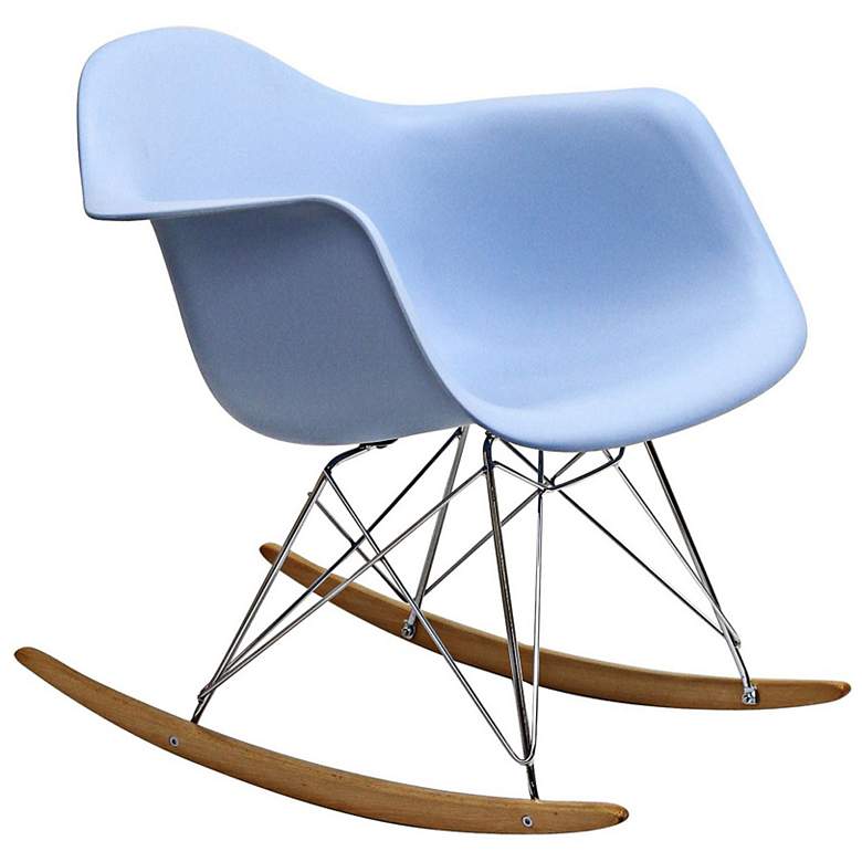 Image 1 Phinnaeus Modern Blue Rocker Lounge Chair