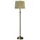 Phleger Adjustable Height Antique Brass Floor Lamp