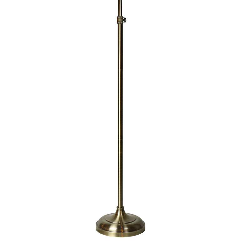 Image 4 Phleger Adjustable Height Antique Brass Floor Lamp more views