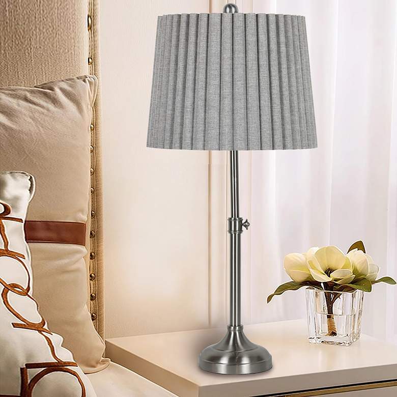 Image 3 Phleger Brush Steel Adjustable Table Lamps Set of 2 more views