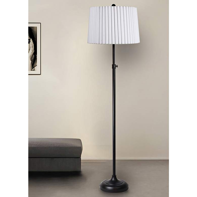 Image 1 Phleger Satin Black Adjustable Floor Lamp