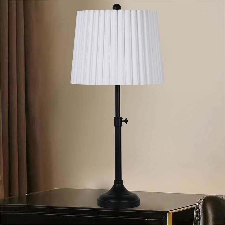 Image 3 Phleger Satin Black Adjustable Table Lamps Set of 2 more views