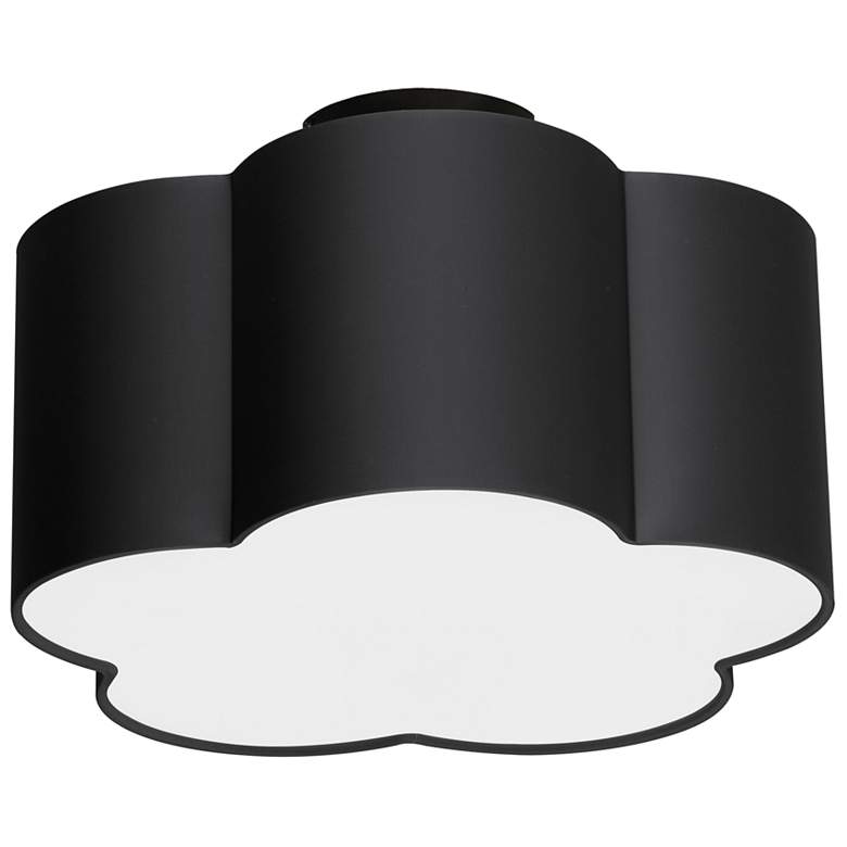 Image 1 Phlox 15" Wide 3 Light Small Matte Black Flush Mount