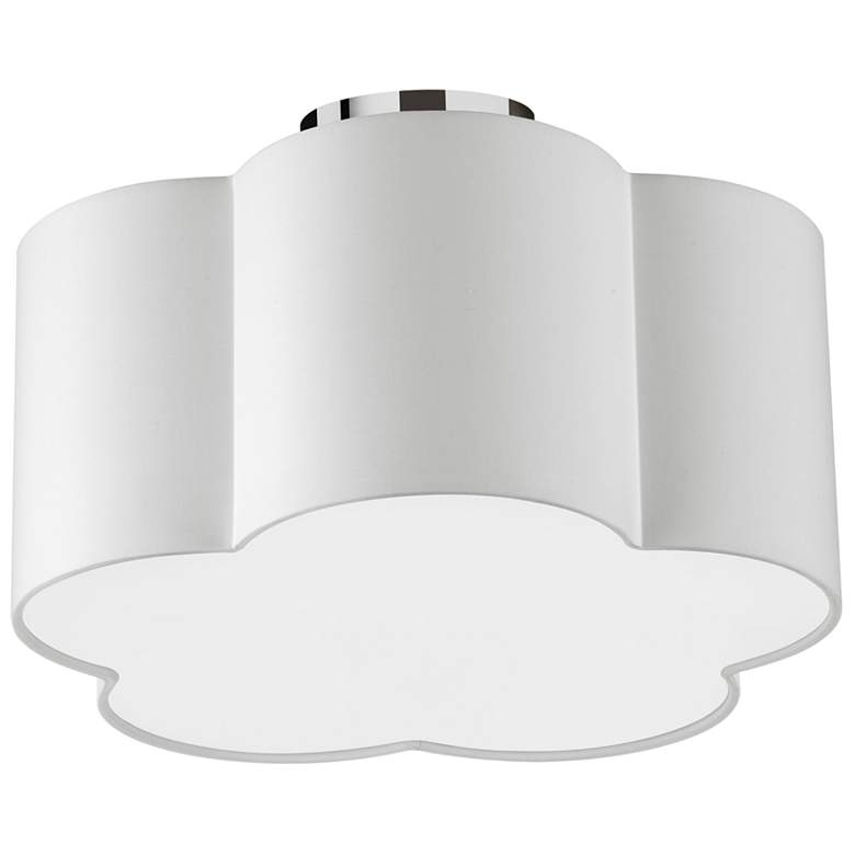 Image 1 Phlox 15" Wide 3 Light Small Polished Chrome Flush Mount