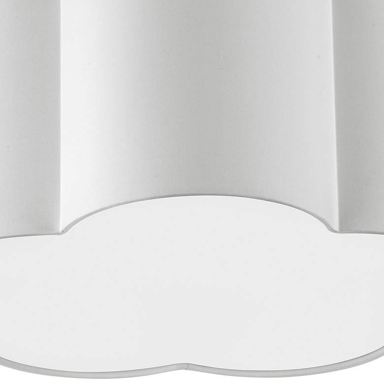 Image 3 Phlox 15" Wide Aged Brass Scalloped Ceiling Light more views