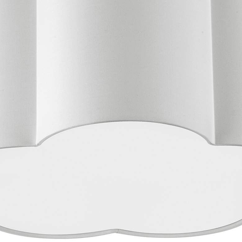 Image 3 Phlox 15" Wide Matte Black Scalloped Ceiling Light more views