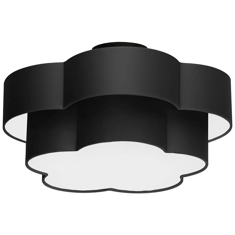 Image 1 Phlox 20" Wide Matte Black 3-Light Ceiling Light