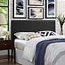Thumbnail4 of Phoebe Black Vinyl Queen Upholstered Headboard more views