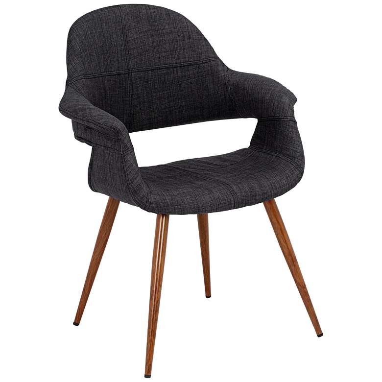 Image 3 Phoebe Modern Charcoal Fabric Accent Armchair