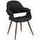Phoebe Modern Charcoal Fabric Accent Armchair