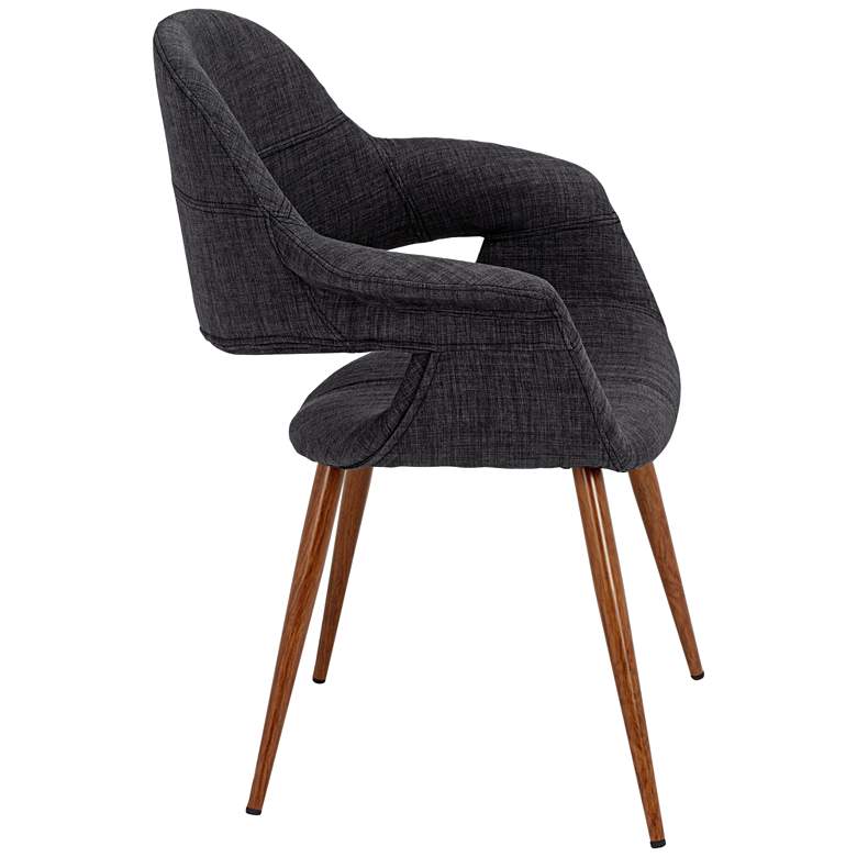 Phoebe Modern Charcoal Fabric Accent Armchair more views