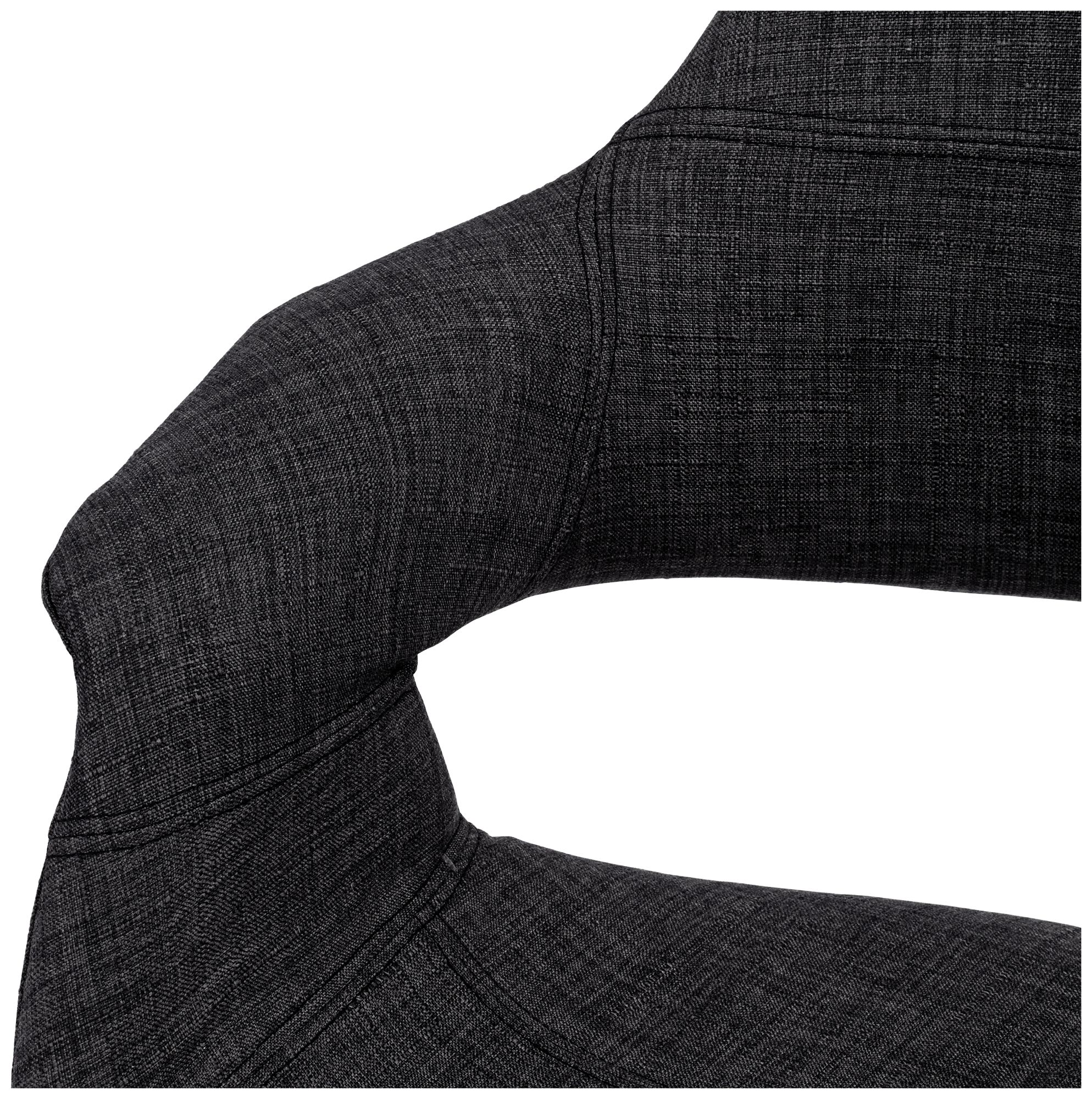 Phoebe Modern Charcoal Fabric Accent Armchair in scene