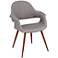 Phoebe Modern Gray Fabric Accent Armchair