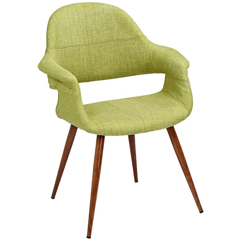 Image 1 Phoebe Modern Green Fabric Accent Armchair