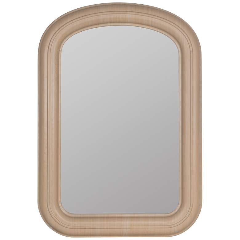 Image 2 Phoebe Natural Oak Finish 40" x 28" Wooden Arched Wall Mirror