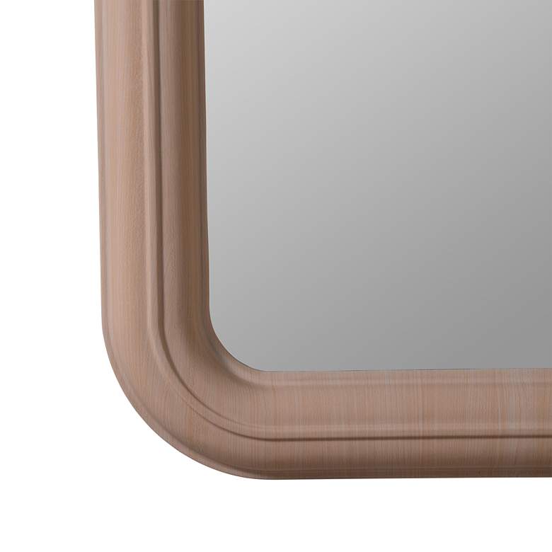 Image 3 Phoebe Natural Oak Finish 40" x 28" Wooden Arched Wall Mirror more views