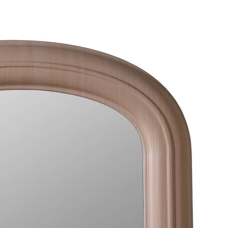 Image 4 Phoebe Natural Oak Finish 40" x 28" Wooden Arched Wall Mirror more views