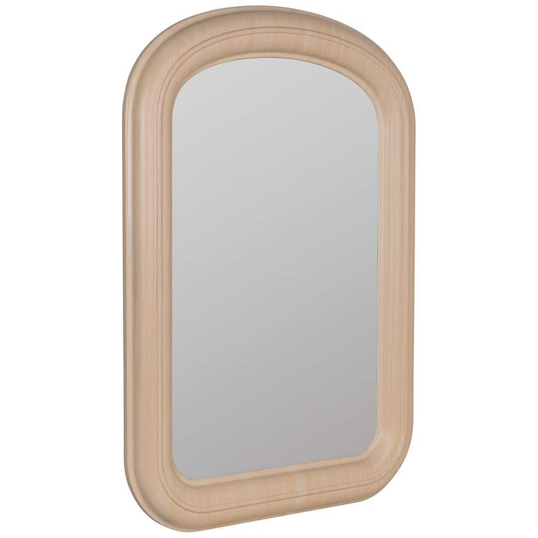 Image 5 Phoebe Natural Oak Finish 40" x 28" Wooden Arched Wall Mirror more views