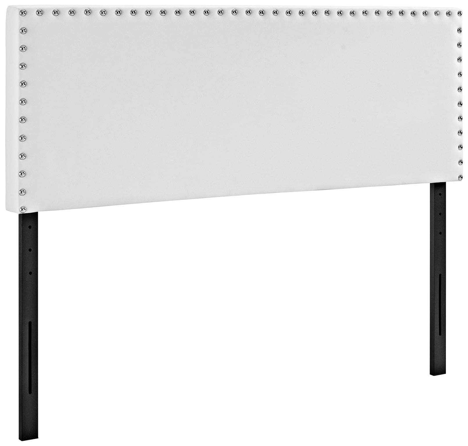 White vinyl online headboard