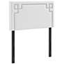 Thumbnail1 of Phoebe White Vinyl King Upholstered Headboard