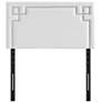 Thumbnail2 of Phoebe White Vinyl King Upholstered Headboard more views