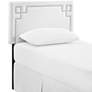 Thumbnail3 of Phoebe White Vinyl King Upholstered Headboard more views