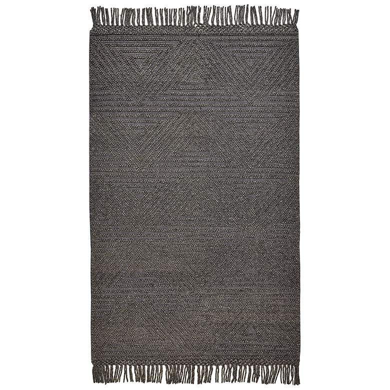 Image 2 Phoenix 0810F 5'x7'6" Gunmetal Gray Wool Area Rug