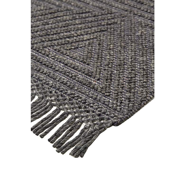 Image 3 Phoenix 0810F 5&#39;x7&#39;6 inch Gunmetal Gray Wool Area Rug more views