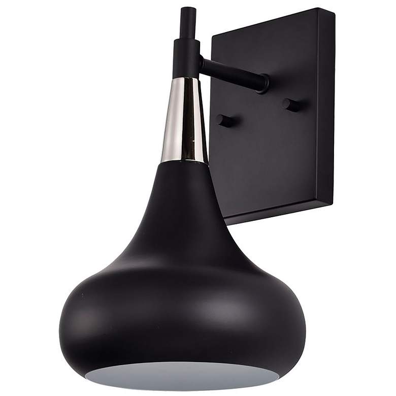 Image 1 Phoenix; 1 Light; Wall Sconce; Matte Black with Polished Nickel