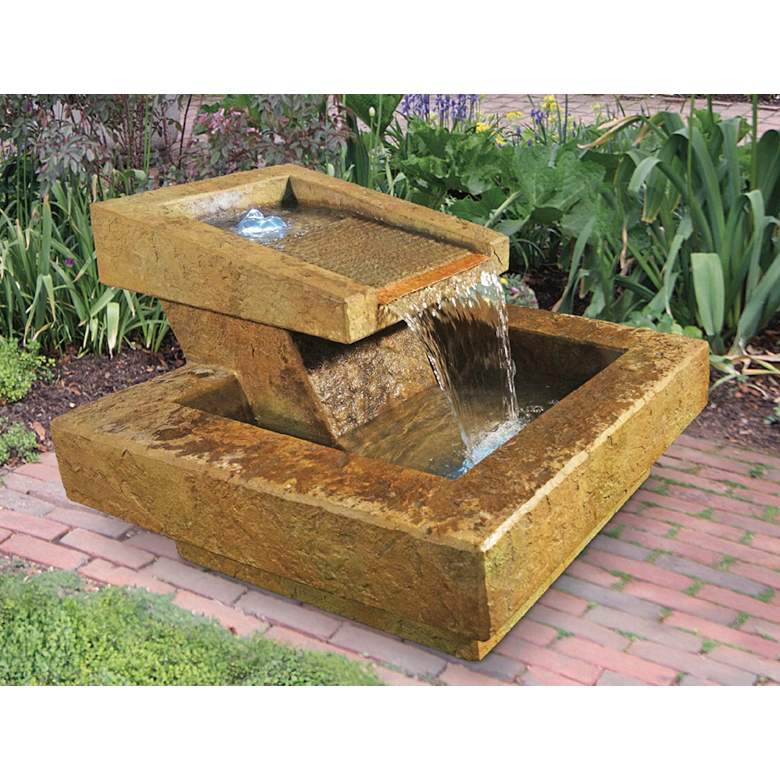 Image 1 Phoenix 20 1/2" High Relic Lava LED Outdoor Fountain