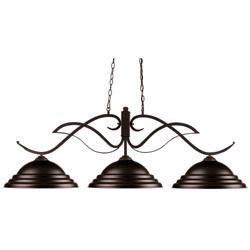 Phoenix 54 3/4" Wide Bronze 3-Light Billiard Chandelier